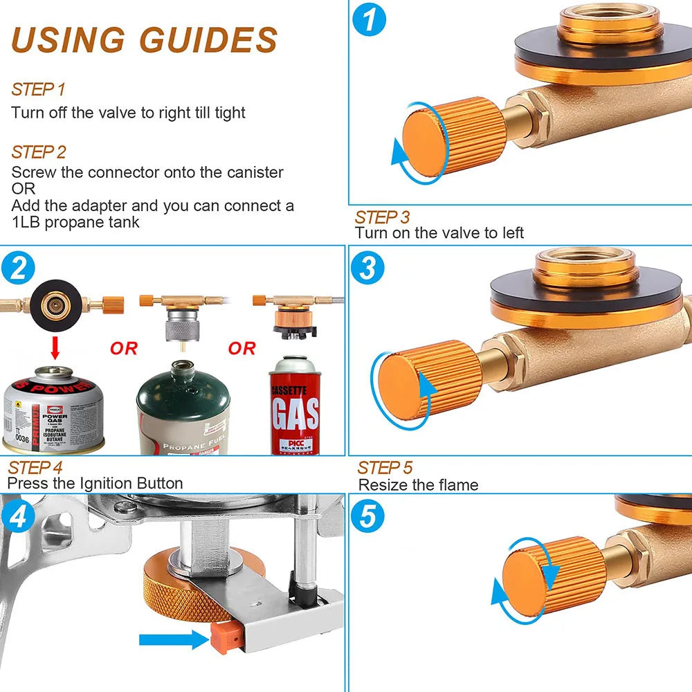 Outdoor Windproof Gas Stove Portable Tourist Camping Picnic Survive Burner 3500/5800W Big Power Foldable Hiking Barbecue Stove