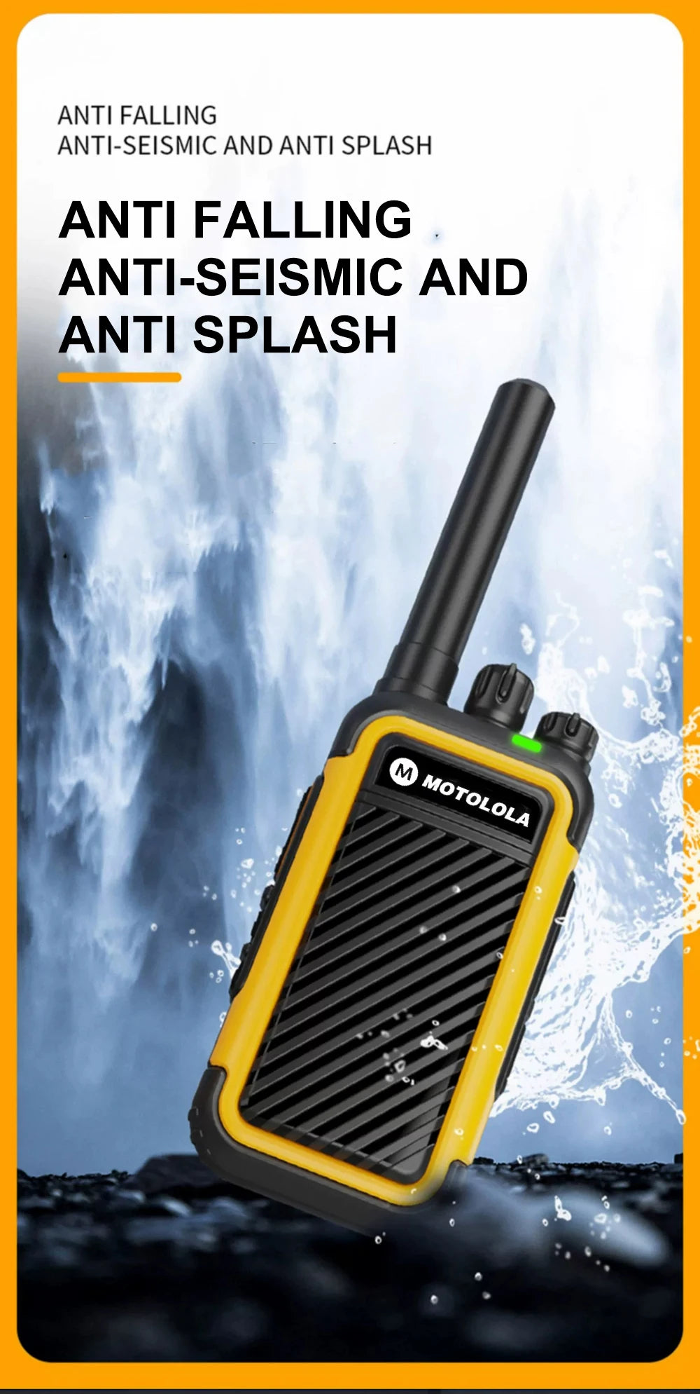 MOTOROLA F2 Long-Range UHF Two-Way Walkie Talkie