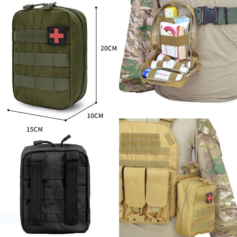 First Aid Kit Tourniquet Molle Survival Set Pouch Nursing Holder Medical Gear Scissors Bag Outdoor spinning Equipment - BSG