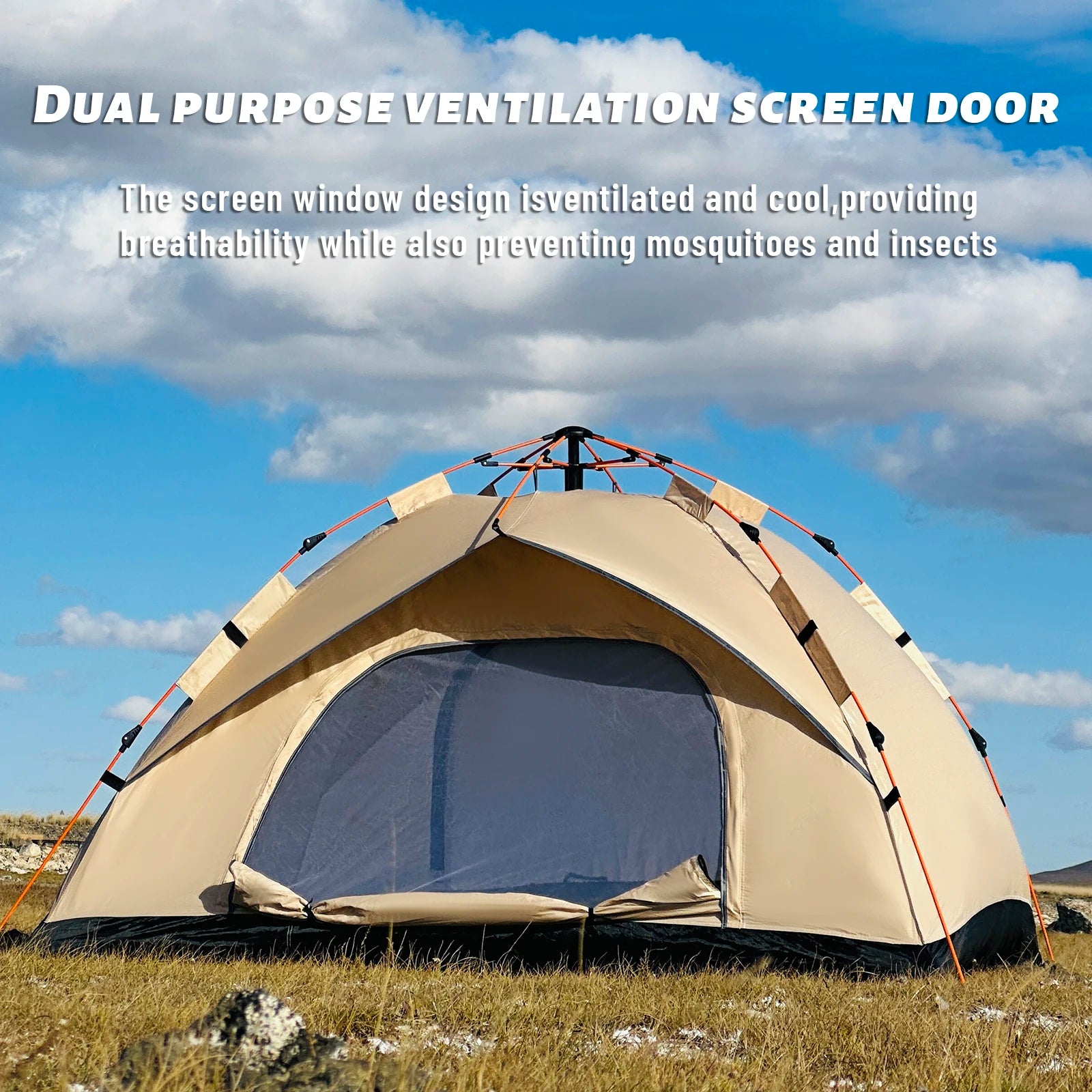 Outdoor Automatic Quick - opening Tent Automatic Rainproof Sunshine - proof Tent Fishing Beach Sunshine Shelter 4 person tents - BSG