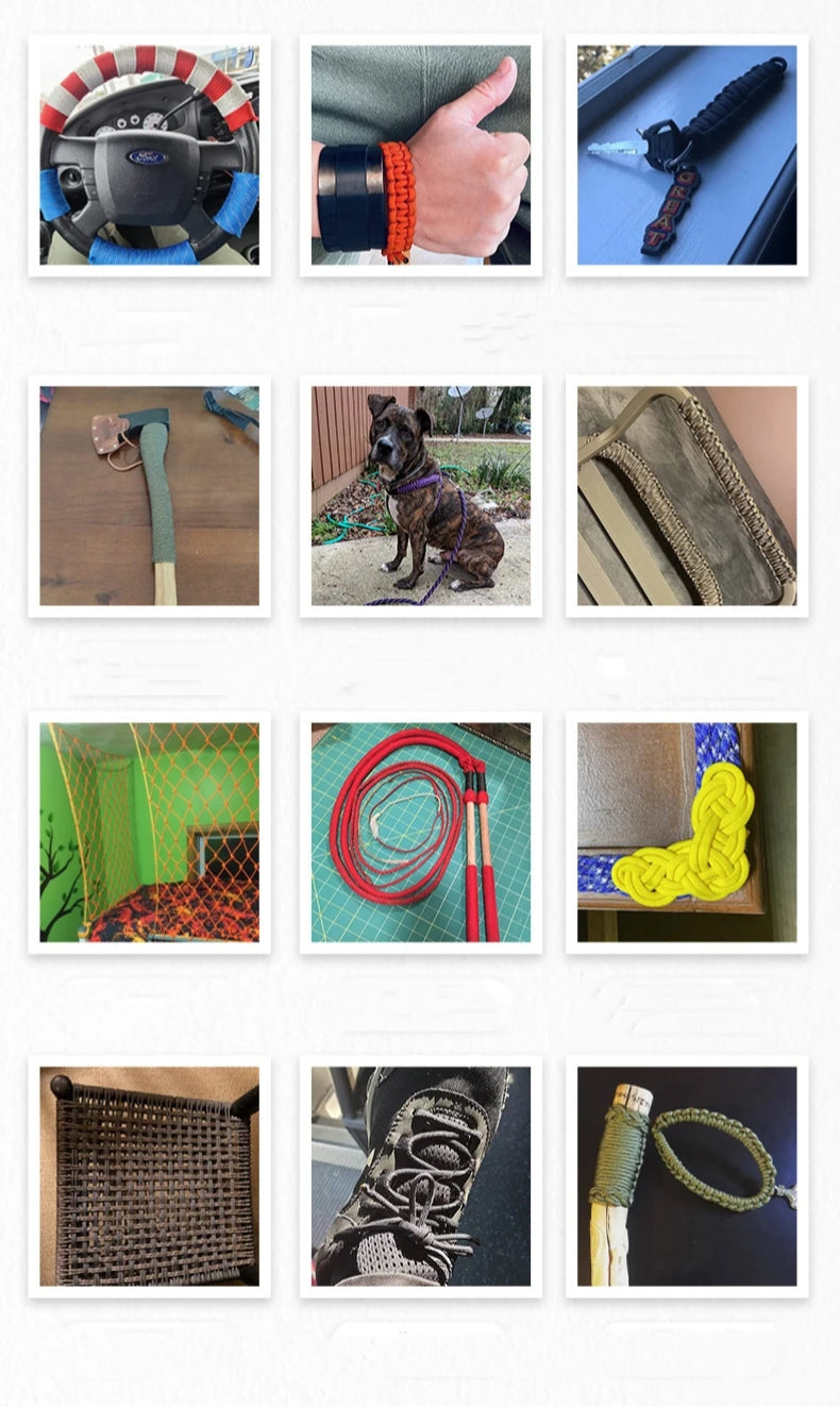 10-Core 750 LBS Paracord 15 M Dia.4mm Reflective Nylon Paracord DIY Rope Outdoor Camping Tent Accessories