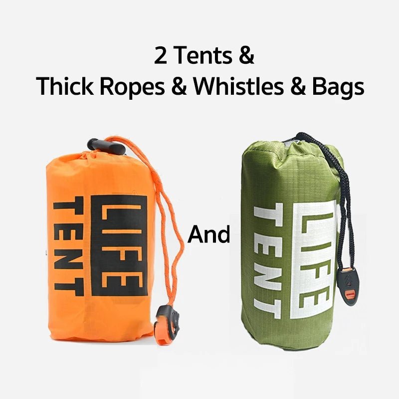 Emergency Survival Tent Shelter, 2 - Person Emergency Tent, Emergent Shelter Tent, Survival Life Tarp for Outdoor, Camping Hiking - BSG