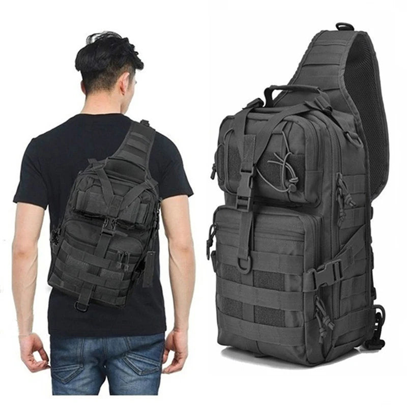 Men’s Tactical Sling Backpack – Waterproof Outdoor Assault Pack