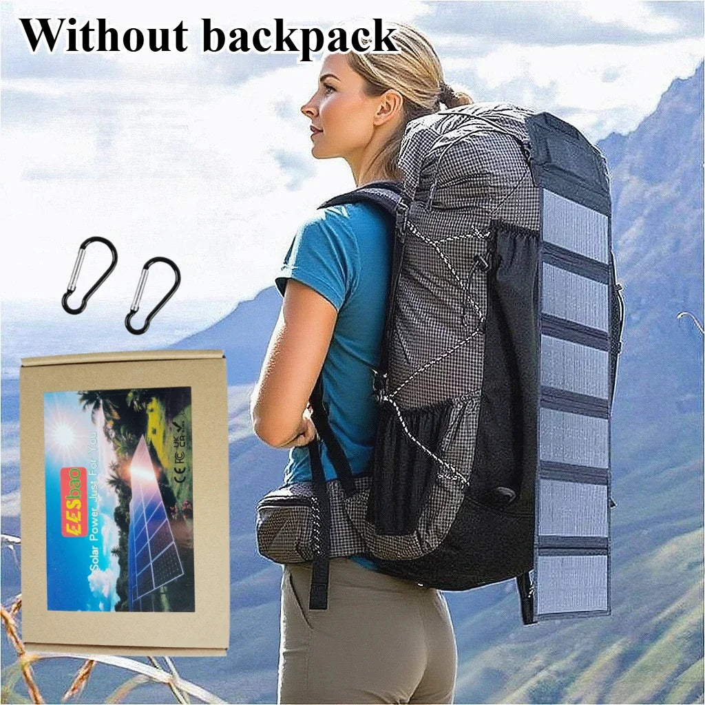 25W-100W  Foldable Waterproof USB Solar Charger  for Cell Phone Tablet Portable Outdoor Camping Emergency Power Supply EESBAO