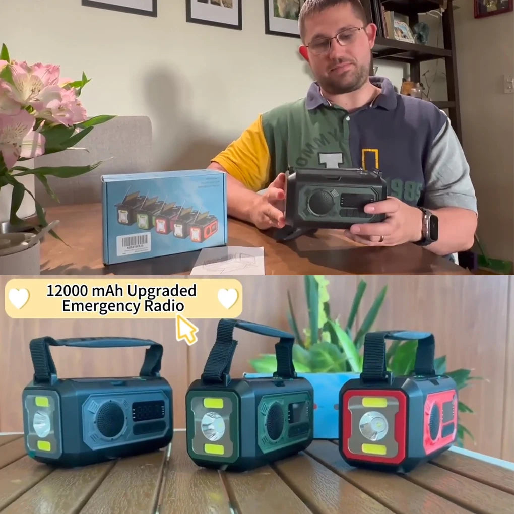Portable AM/FM Emergency Radio – Battery-Powered Compact Radio for Home, Travel & Preparedness
