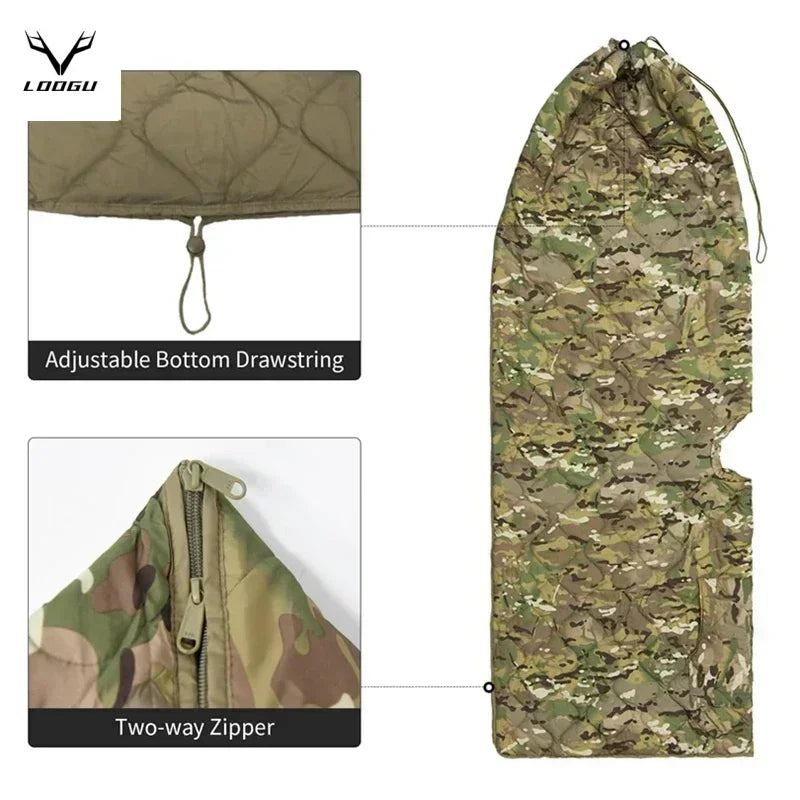 3-Season Waterproof Cotton Sleeping Bag – Multi-Use Poncho, Blanket & Outdoor Mat | BasicSurvivalGear.com