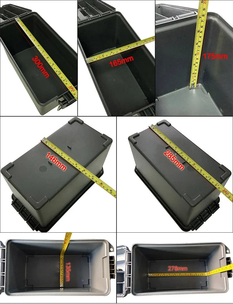 Heavy-Duty Ammo Storage Crate – Polypropylene Survival Gear Box (Model AMMO Series) | BasicSurvivalGear.com