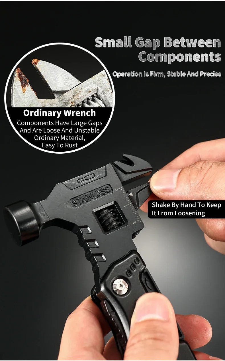 New Multifunctional Wrench Hammer Knife Pliers Outdoor Camping Survival Tool Labor Saving Tool Stainless Steel Multi - tool Knife - BSG