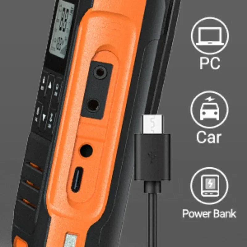 Baofeng FR22 Walkie-talkie PMR/FRS Outdoor Waterproof Radios TYPE-C Cable One Pair of Radios Orange Two Sets of Walkie Talkie