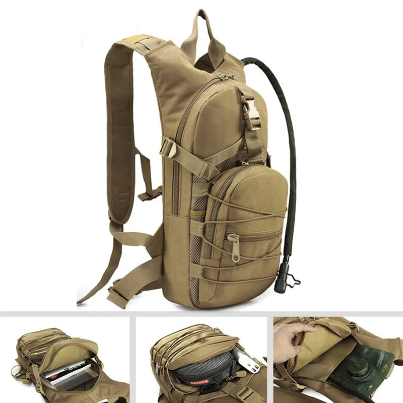 Lightweight Tactical Hydration Backpack – Nylon Survival Daypack (20–35L)