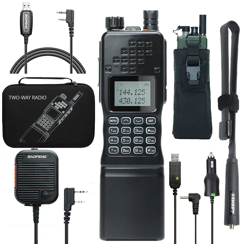 Walkie-talkie Baofeng AR-152 de 15 W, potente radio bidireccional CB, batería de 12000 mAh, transceptor táctico de largo alcance AN PRC-152 de doble banda
