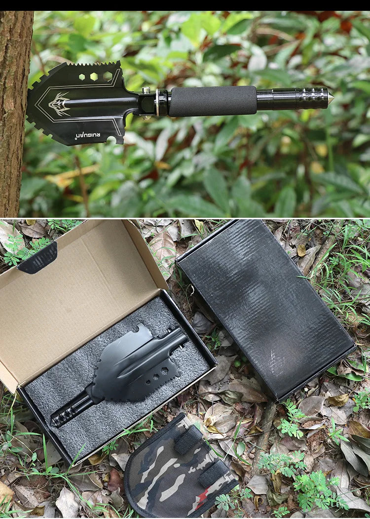 Folding Multi-Function Survival Engineering Shovel