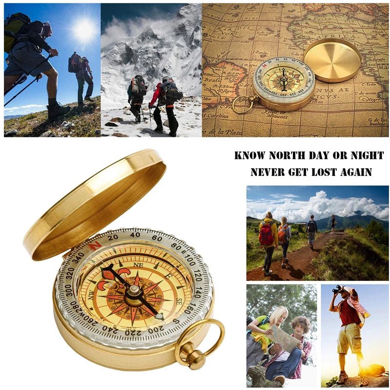 Waterproof Compass Outdoor Gadget Sports Goniometer Camping Hiking Mountaineering Brand Professional Military Army Metal Sight - BSG