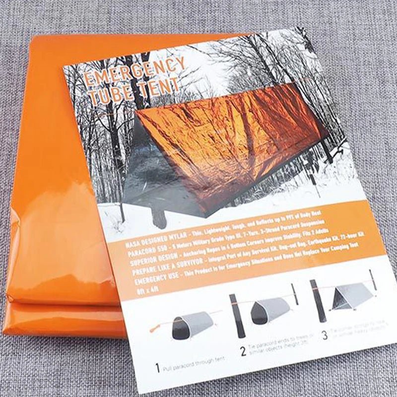 Emergency Survival Tent Shelter, 2 - Person Emergency Tent, Emergent Shelter Tent, Survival Life Tarp for Outdoor, Camping Hiking - BSG
