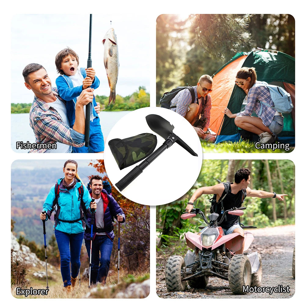 Outdoor Folding Garden & Camping Shovel Multitool