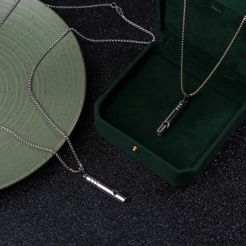 Emergency Survival Whistle – Loud Portable Whistle Keychain & Necklace