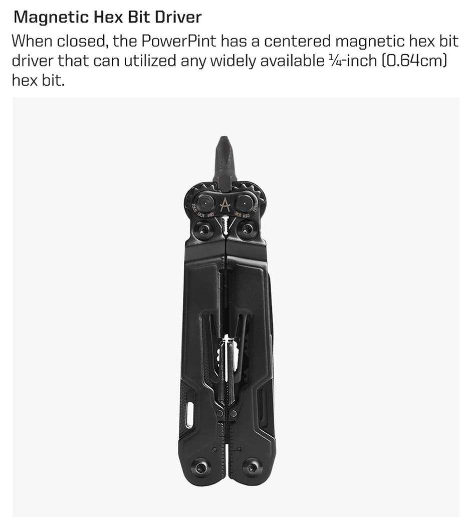 SOG PowerPint 18 - in - 1 Tactical Multi - Tool with Folding Pliers & Knife - EDC Pocket Gear for Outdoor, Hiking, Camping Survival - BSG