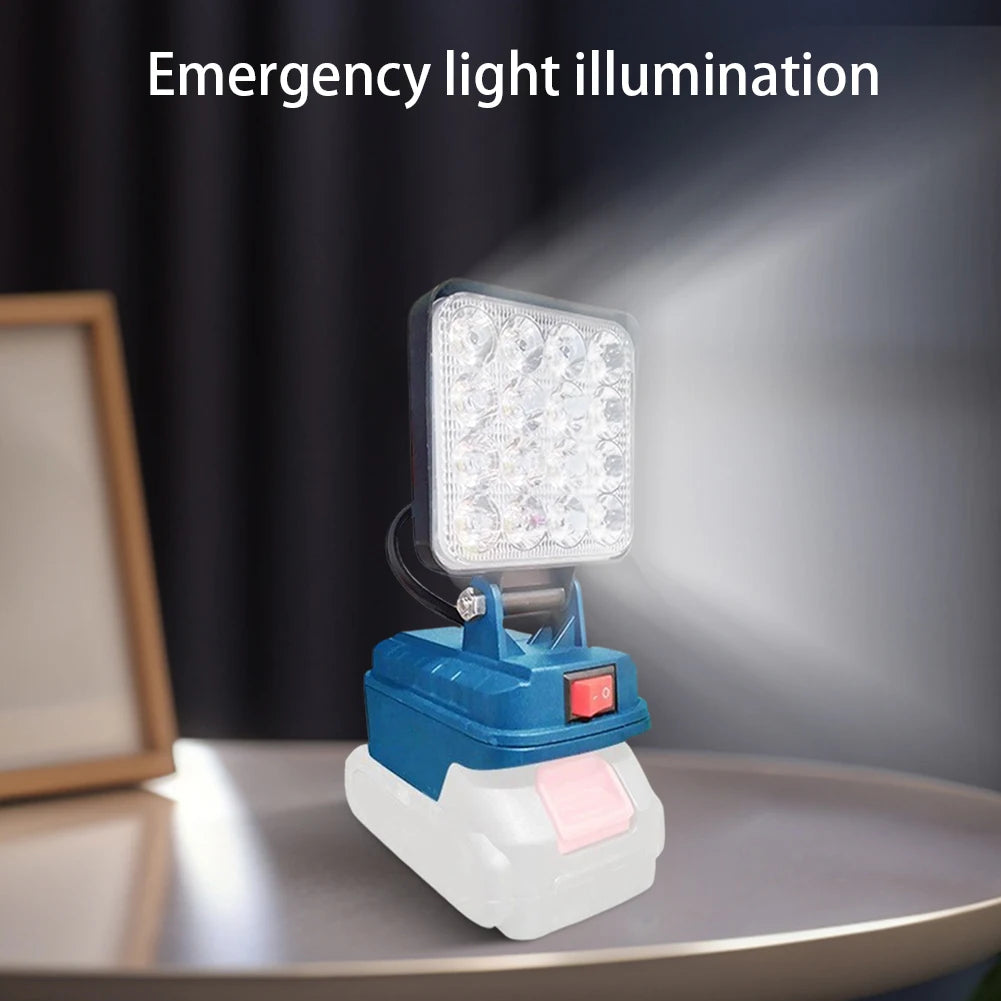 Rechargeable LED Work Light & Emergency Lantern – 6000 Lumens, Dual USB Charging, Waterproof Construction Light