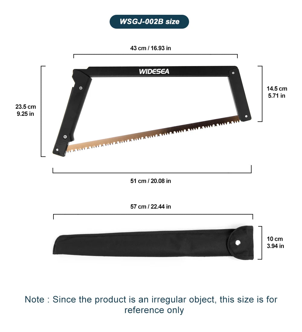 Widesea Folding Hand Saw - Manganese Steel Blade Aluminum Alloy Frame Portable Camping Saw for Tree Pruning Wood Cutting Outdoor