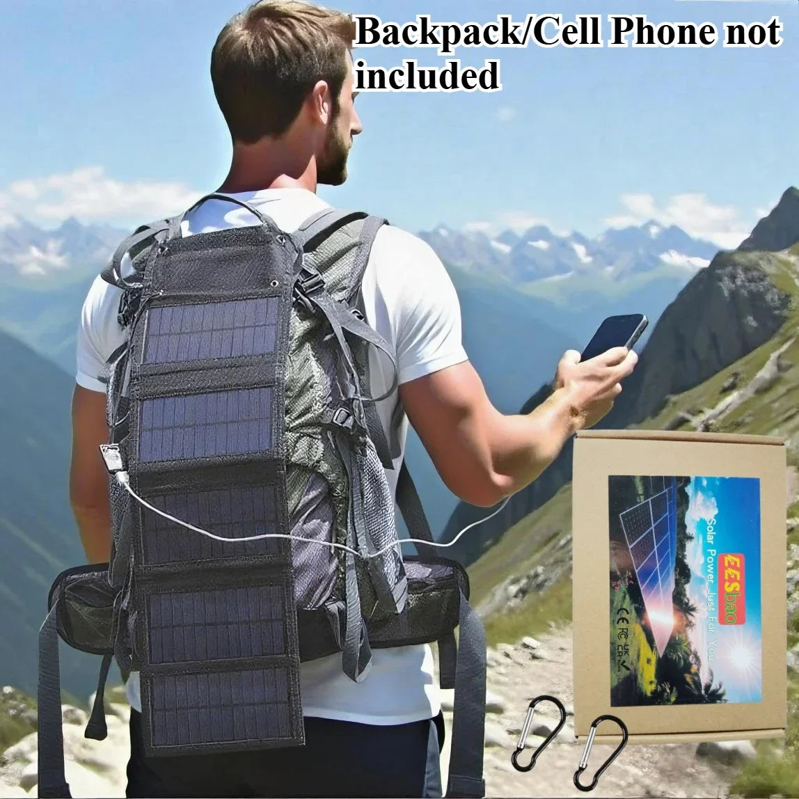 25W-100W  Foldable Waterproof USB Solar Charger  for Cell Phone Tablet Portable Outdoor Camping Emergency Power Supply EESBAO