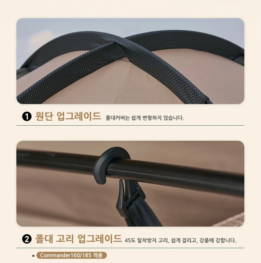 MOBI GARDEN Camping Tent Commander Dome Tent Shelter Waterproof Windproof Ultra - light 70D Nylon 160/185/245CM - BSG