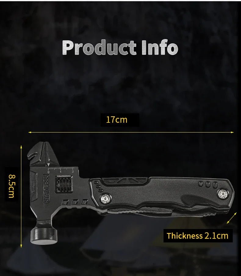 New Multifunctional Wrench Hammer Knife Pliers Outdoor Camping Survival Tool Labor Saving Tool Stainless Steel Multi - tool Knife - BSG