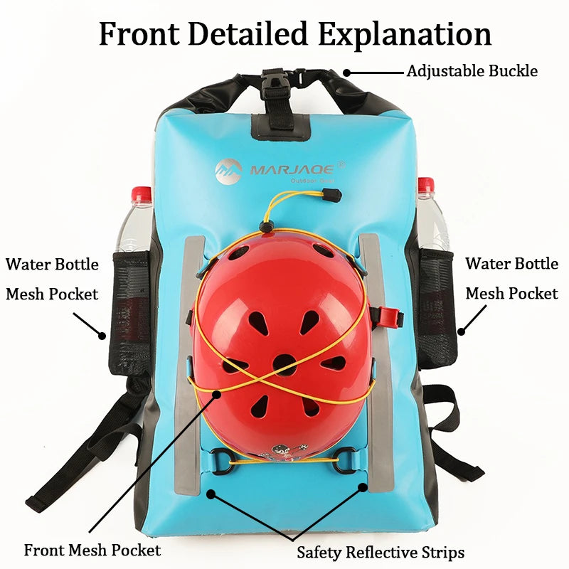 30L Waterproof Dual-Compartment Backpack – Heavy-Duty PVC Outdoor Survival Pack | BasicSurvivalGear.com