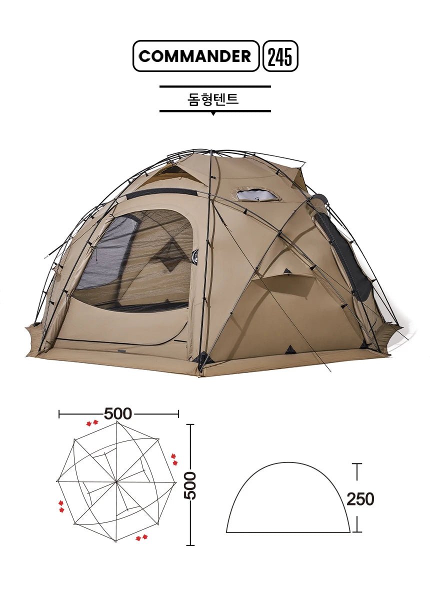 MOBI GARDEN Camping Tent Commander Dome Tent Shelter Waterproof Windproof Ultra - light 70D Nylon 160/185/245CM - BSG