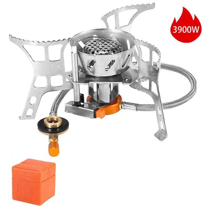 Outdoor Windproof Gas Stove Portable Tourist Camping Picnic Survive Burner 3500/5800W Big Power Foldable Hiking Barbecue Stove