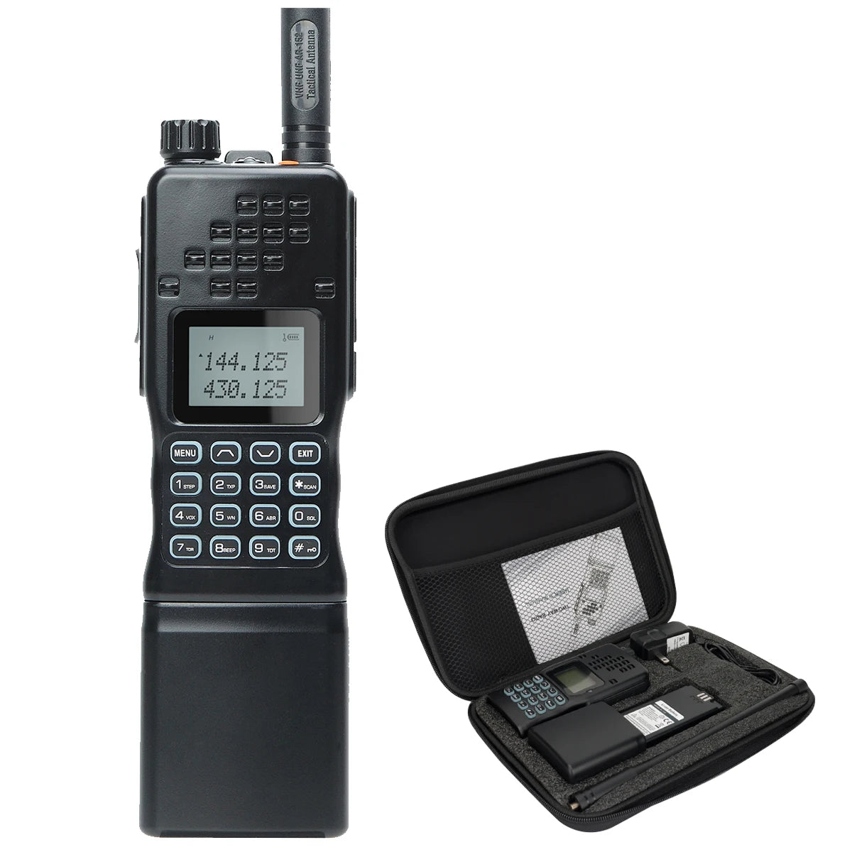 Walkie-talkie Baofeng AR-152 de 15 W, potente radio bidireccional CB, batería de 12000 mAh, transceptor táctico de largo alcance AN PRC-152 de doble banda