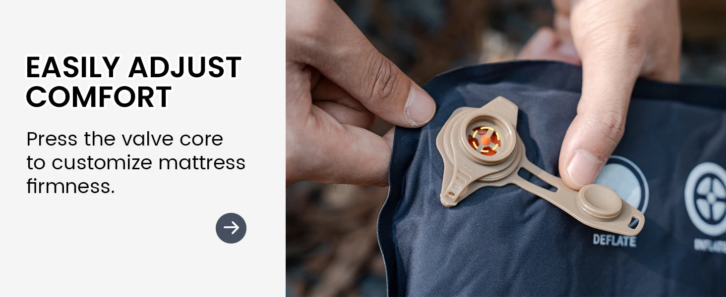 Onetigris LIGHTDREAM Camping Mattress Lightweight Self-inflating Mats Sleeping Pads for Backpacking Hiking Car Trips Travels