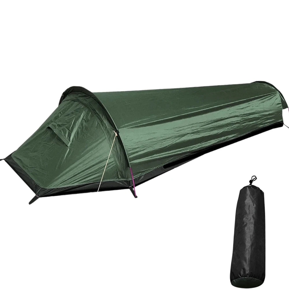 Backpacking Tent Outdoor Hiking Camping Sleeping Bag Tent Waterproof Lightweight Single Person Tent - BSG