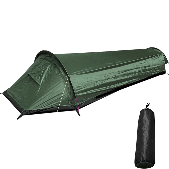 Backpacking Tent Outdoor Hiking Camping Sleeping Bag Tent Waterproof Lightweight Single Person Tent - BSG