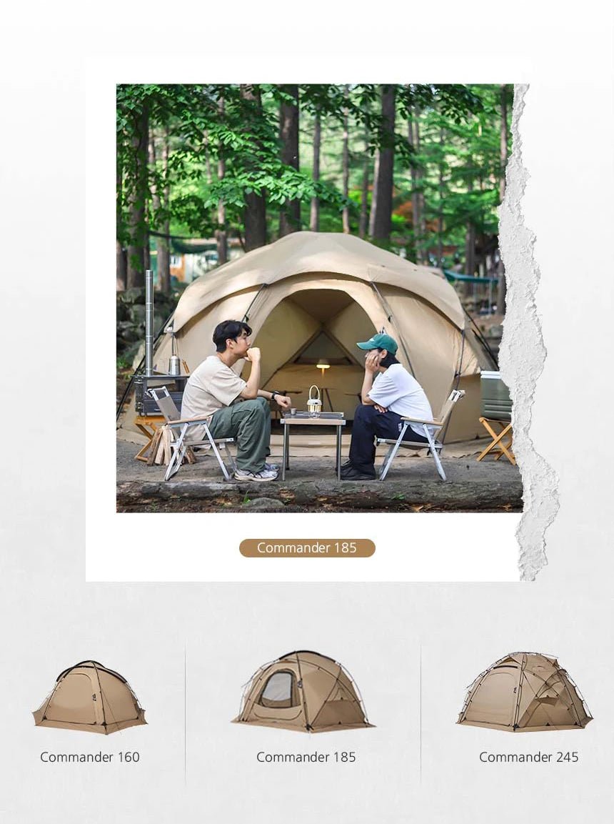 MOBI GARDEN Camping Tent Commander Dome Tent Shelter Waterproof Windproof Ultra - light 70D Nylon 160/185/245CM - BSG