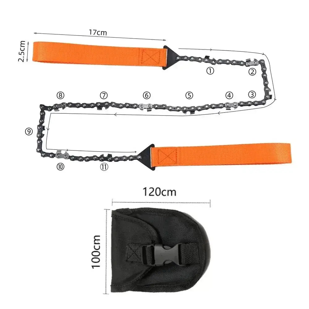 Sierra de alambre portátil de 11 dientes: motosierra de supervivencia para acampar, hacer senderismo y usar como kit de emergencia | BasicSurvivalGear.com