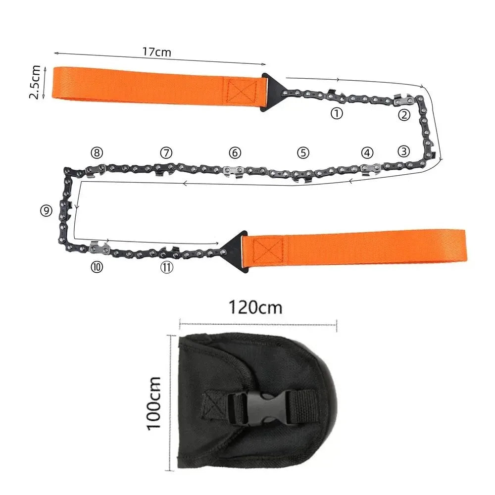 11-Tooth Portable Wire Saw – Outdoor Survival Chain Saw for Camping, Hiking & Emergency Kits | BasicSurvivalGear.com