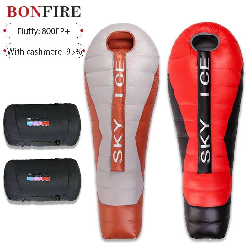 Portable Winter Down Dleeping Bags Ultralight Outdoor Waterproof Warm Goose Down mummy Sleeping Bag For Hiking Camping Equipment - BSG