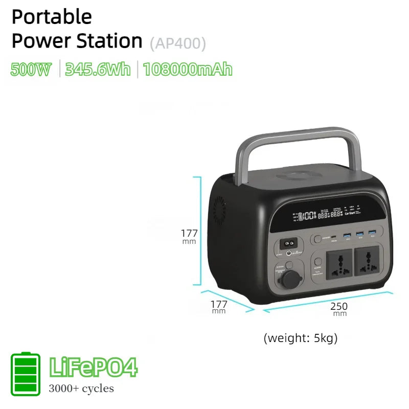 LiFePO4 Portable Power Station – 200W to 2600W Outdoor Emergency Generator