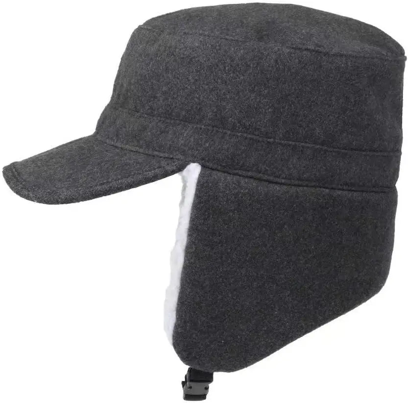 Men’s Winter Trapper Bomber Hat – Warm Cotton Earflap Hat with Chin Strap | BasicSurvivalGear.com