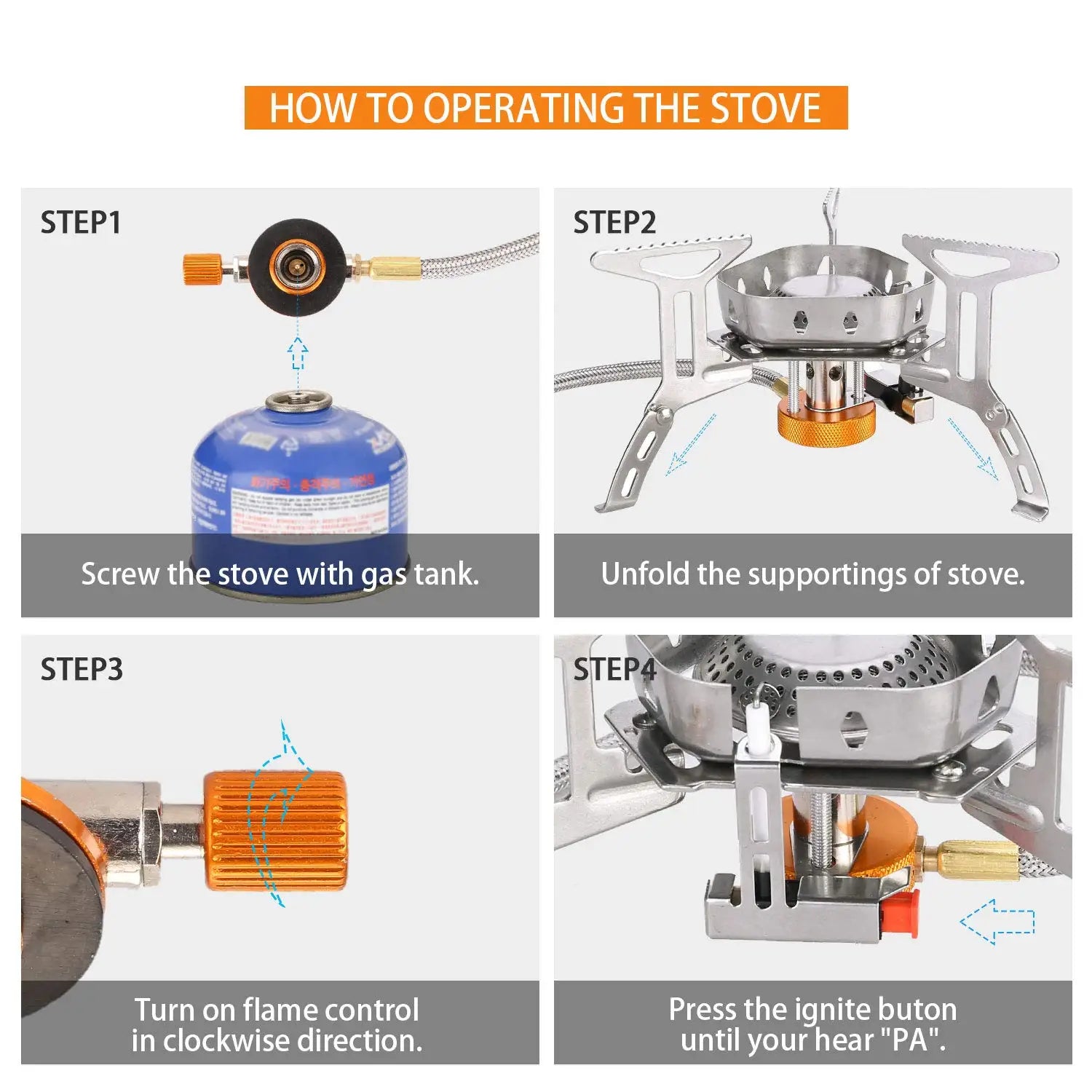 Outdoor Windproof Gas Stove Portable Tourist Camping Picnic Survive Burner 3500/5800W Big Power Foldable Hiking Barbecue Stove