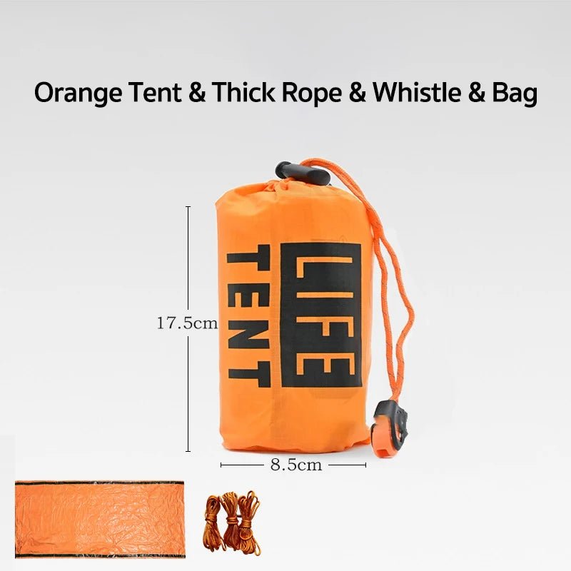 Emergency Survival Tent Shelter, 2 - Person Emergency Tent, Emergent Shelter Tent, Survival Life Tarp for Outdoor, Camping Hiking - BSG