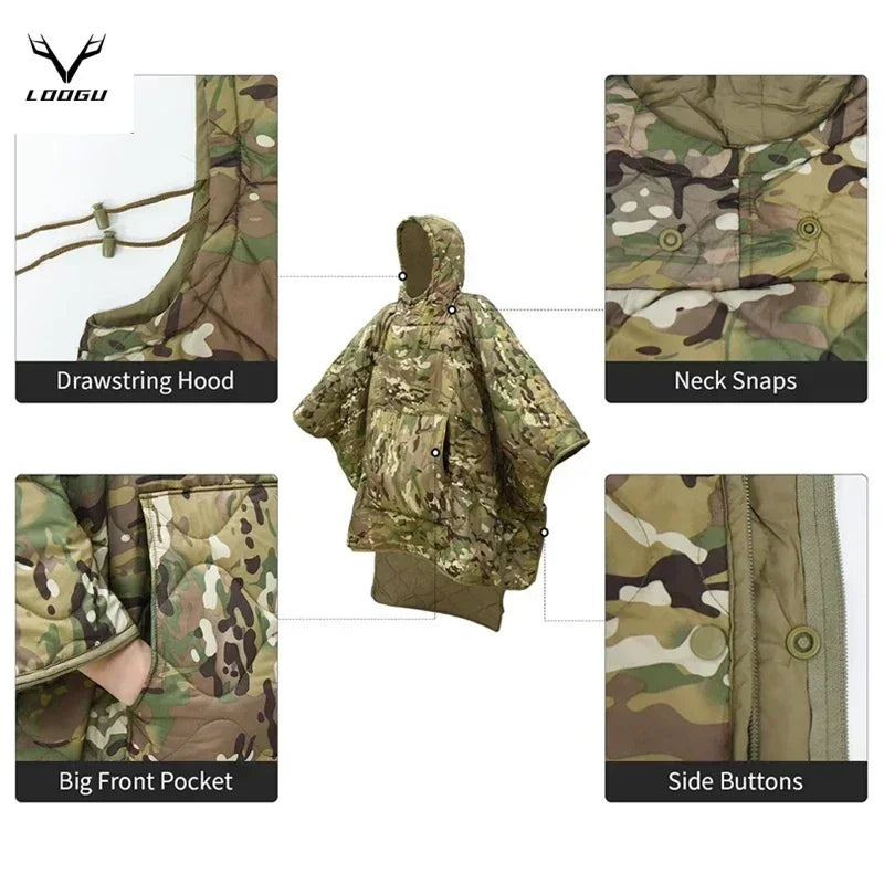 3-Season Waterproof Cotton Sleeping Bag – Multi-Use Poncho, Blanket & Outdoor Mat | BasicSurvivalGear.com