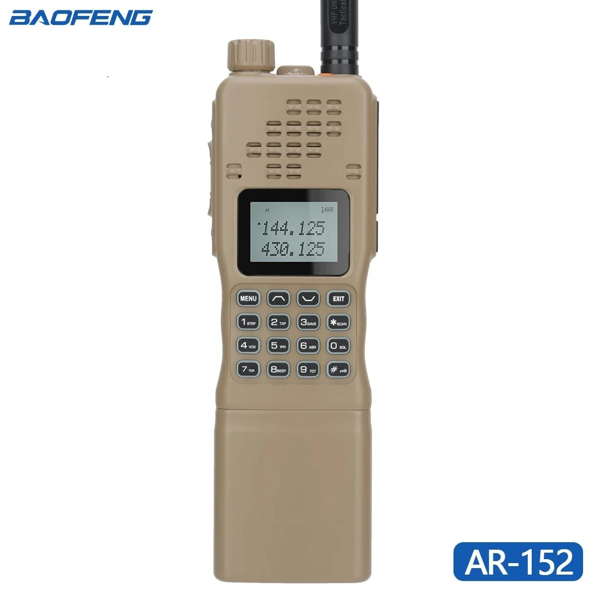 Walkie-talkie Baofeng AR-152 de 15 W, potente radio bidireccional CB, batería de 12000 mAh, transceptor táctico de largo alcance AN PRC-152 de doble banda