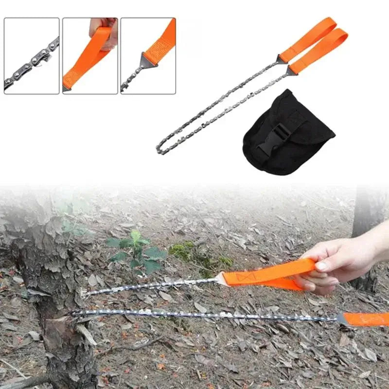 Sierra de alambre portátil de 11 dientes: motosierra de supervivencia para acampar, hacer senderismo y usar como kit de emergencia | BasicSurvivalGear.com