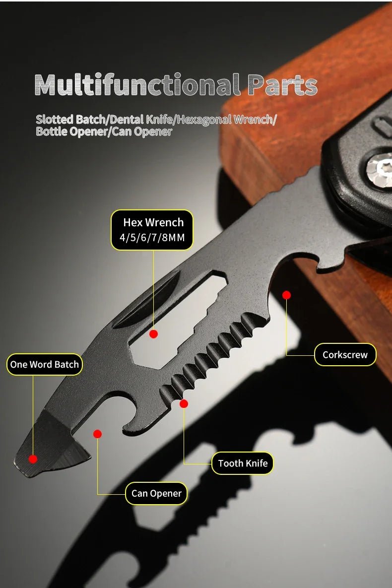 New Multifunctional Wrench Hammer Knife Pliers Outdoor Camping Survival Tool Labor Saving Tool Stainless Steel Multi - tool Knife - BSG