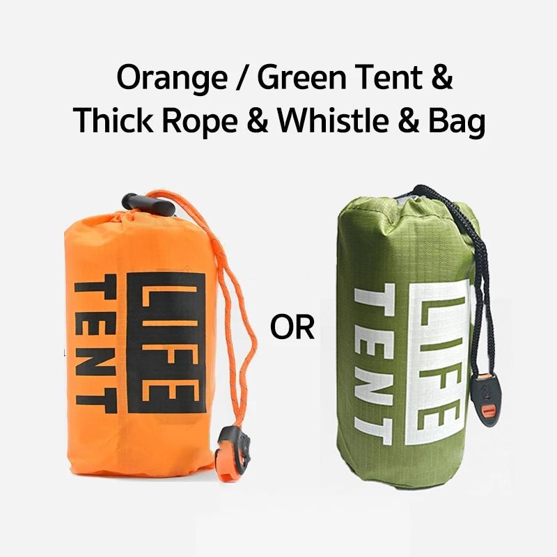 Emergency Survival Tent Shelter, 2 - Person Emergency Tent, Emergent Shelter Tent, Survival Life Tarp for Outdoor, Camping Hiking - BSG