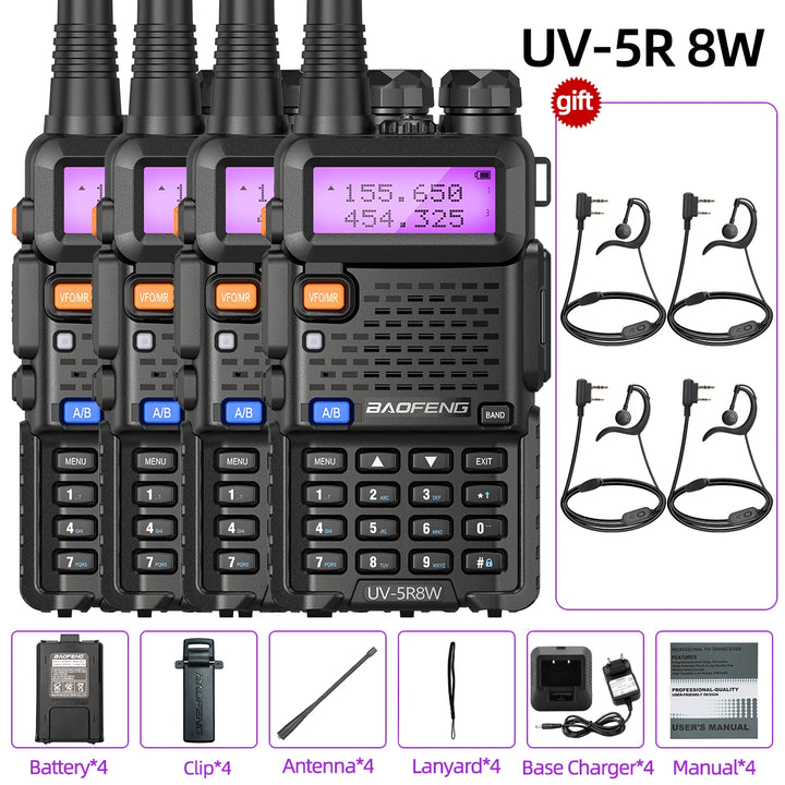 Baofeng UV-5R 8W Dual-Band Long-Range Walkie Talkie