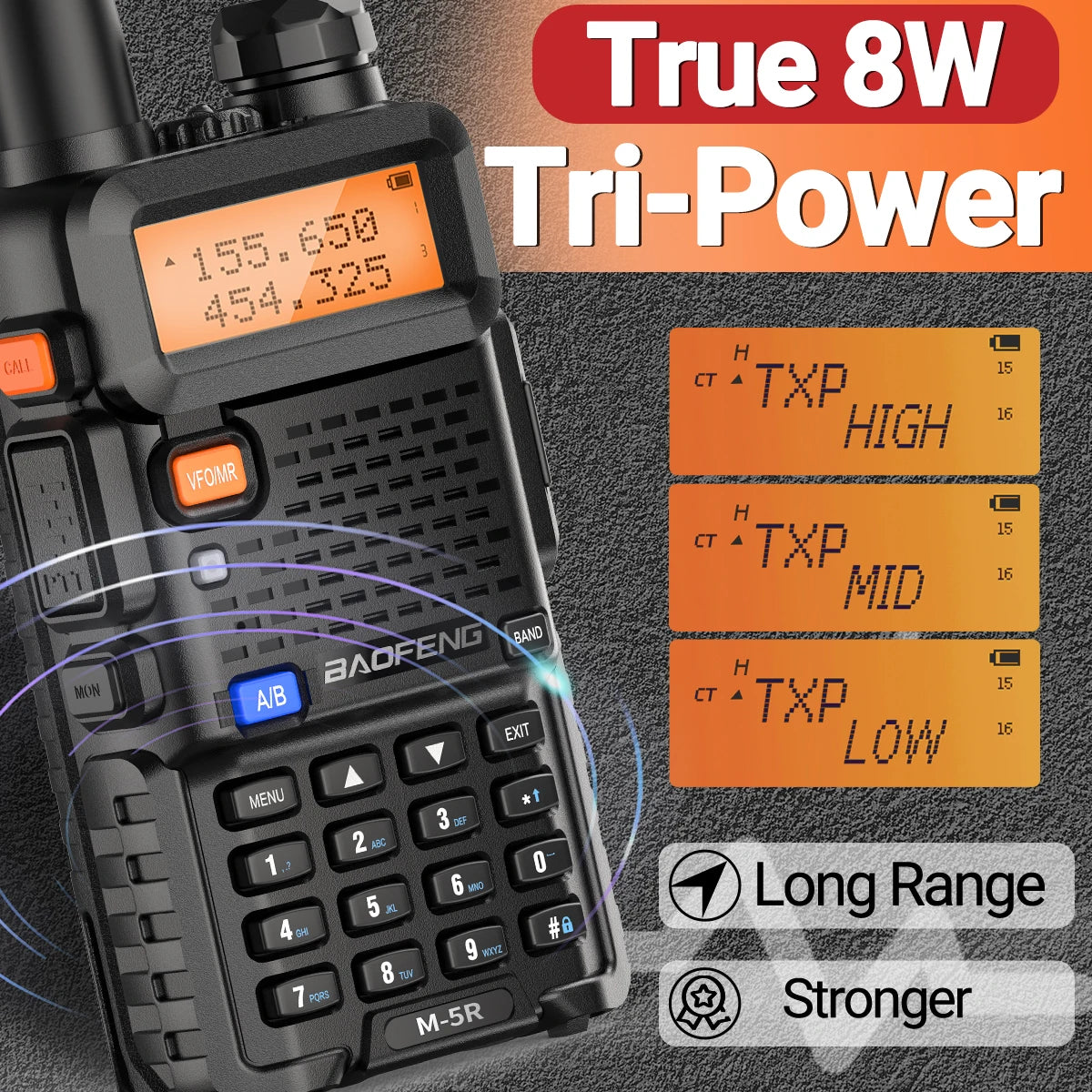 Baofeng M-5R 8W Multi-Band Walkie Talkie