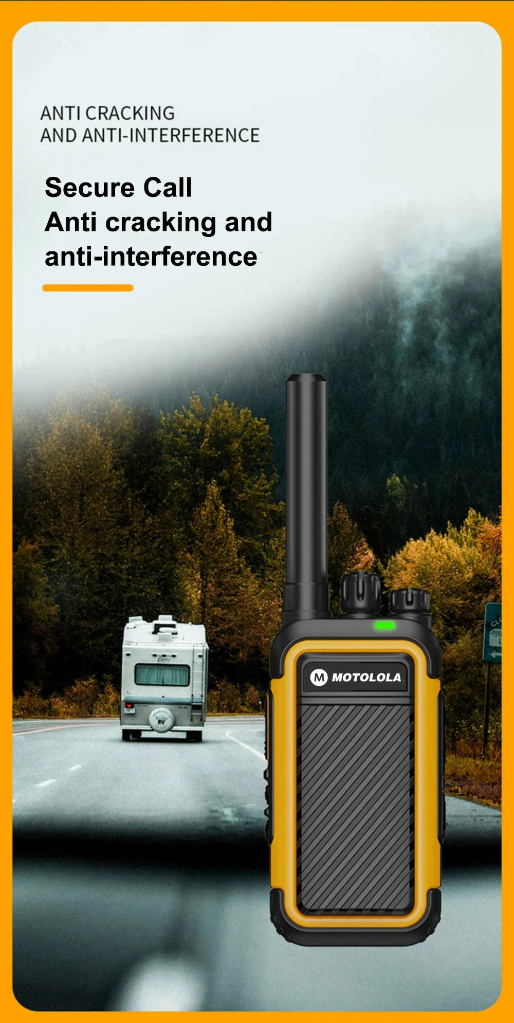 MOTOROLA F2 Long-Range UHF Two-Way Walkie Talkie