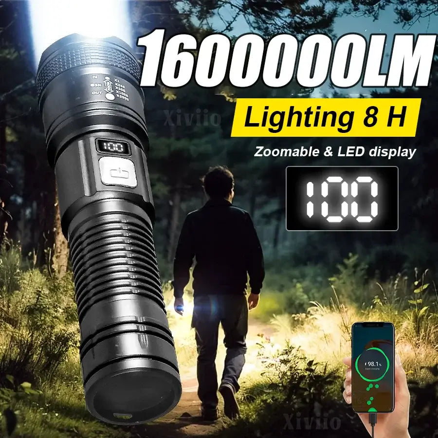 Basic Led Torch High-Power Rechargeable Tactical Flashlight | 3000m Range – Basic ...